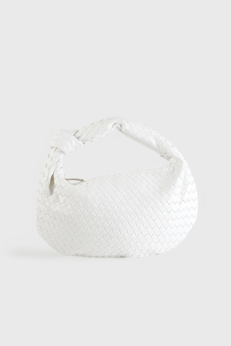 Bolsa de hombro tejida mediana, segunda vista