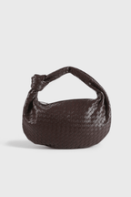 Bolsa de hombro tejida mediana, tercera vista