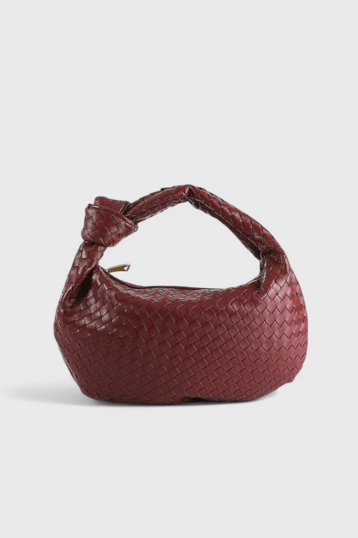 Bolsa de hombro tejida mediana, vista 6