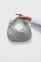 Bolsa de hombro tejida mediana, vista 8