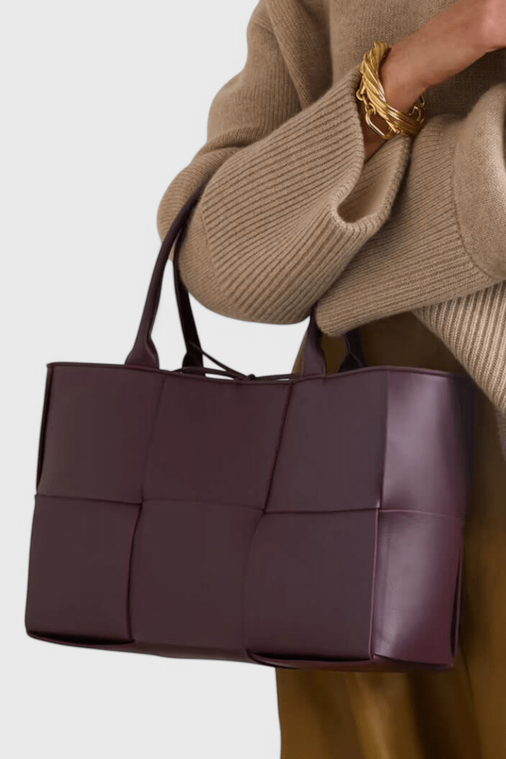 Bolsa shopper tejida, tercera vista