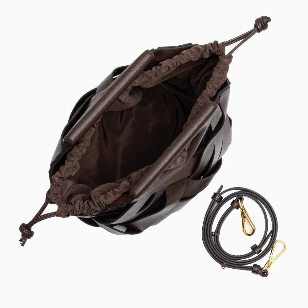 Bolsa tejida de asa triangular, quinta vista