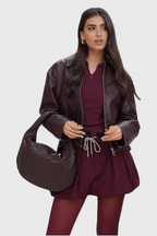 Bolsa tejida mediana con nudo, vista 10