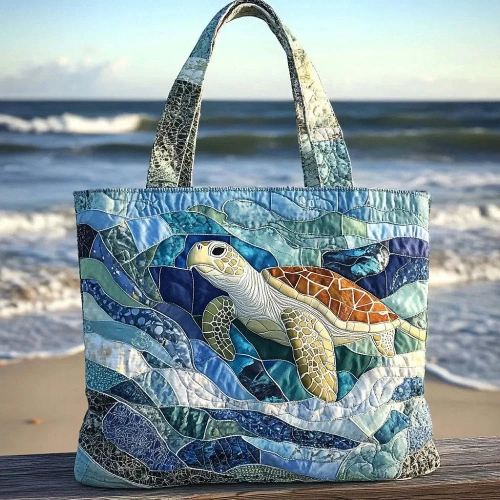 Bolsa tote acolchada con bordado, segunda vista