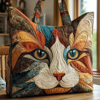Bolsa tote acolchada con bordado, quinta vista