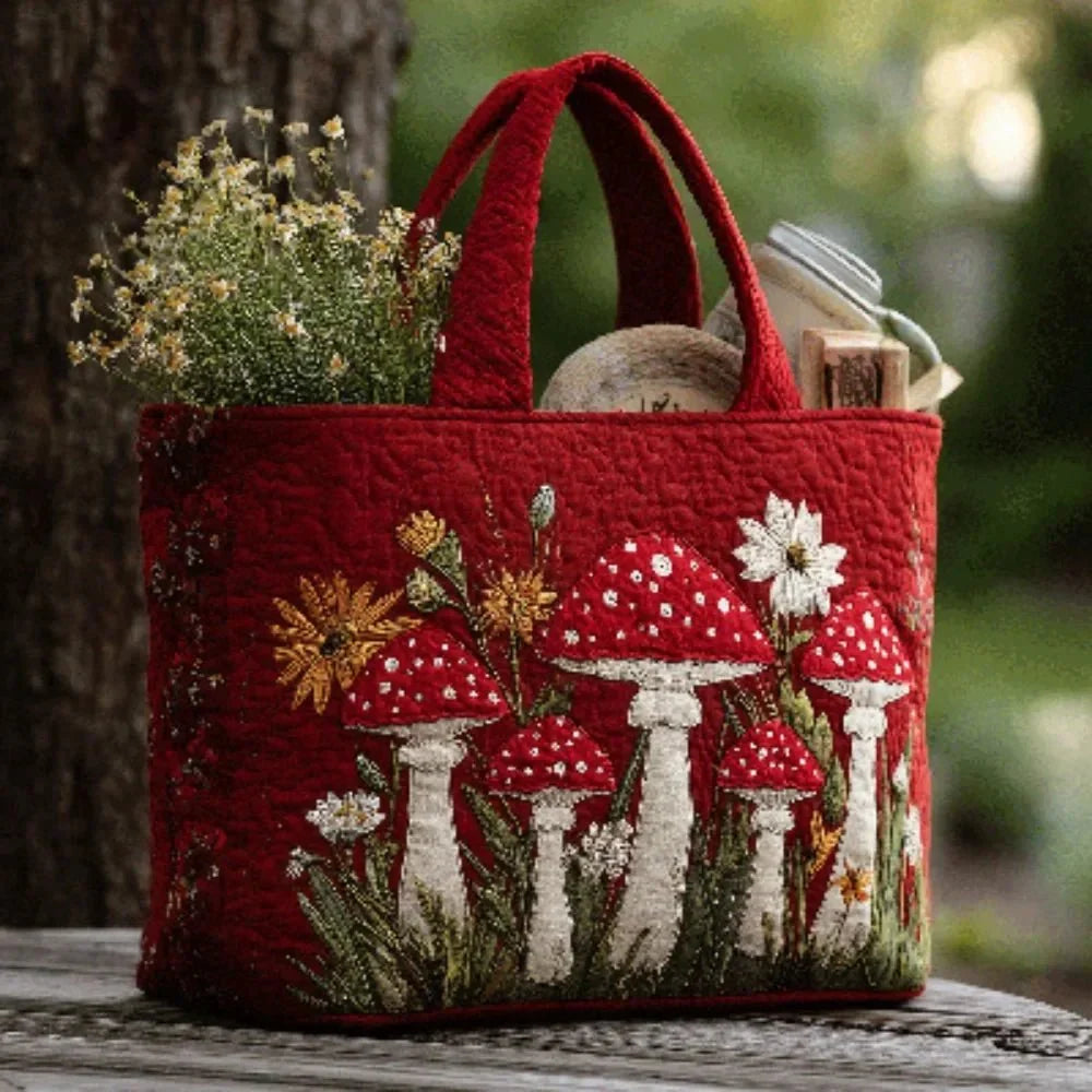 Bolsa tote acolchada con bordado, vista 7