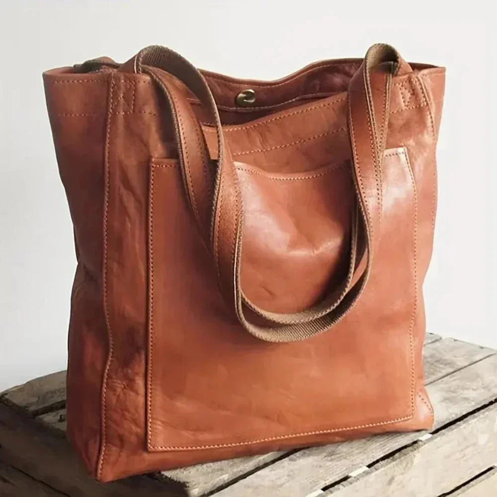 Bolsa tote de piel suave, vista frontal