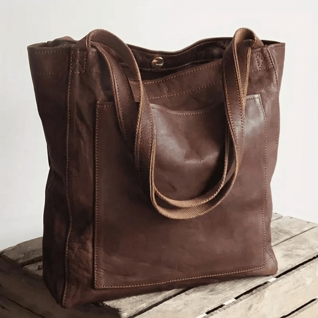 Bolsa tote de piel suave, segunda vista