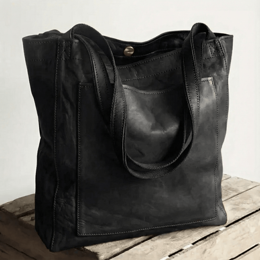 Bolsa tote de piel suave, tercera vista