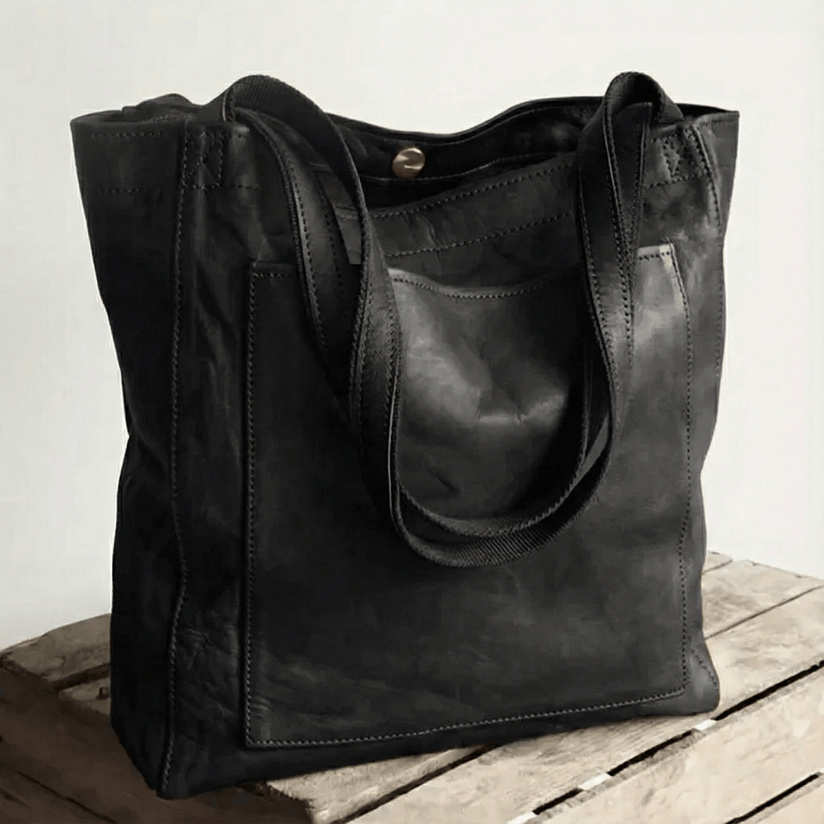 Bolsa tote de piel suave, tercera vista