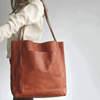 Bolsa tote de piel suave, quinta vista