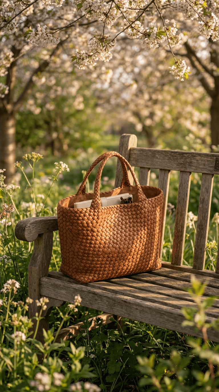 Bolsa tote tejida a mano, vista 13