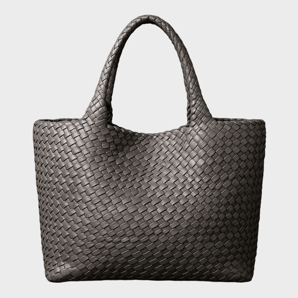 Bolsa tote tejida a mano, quinta vista