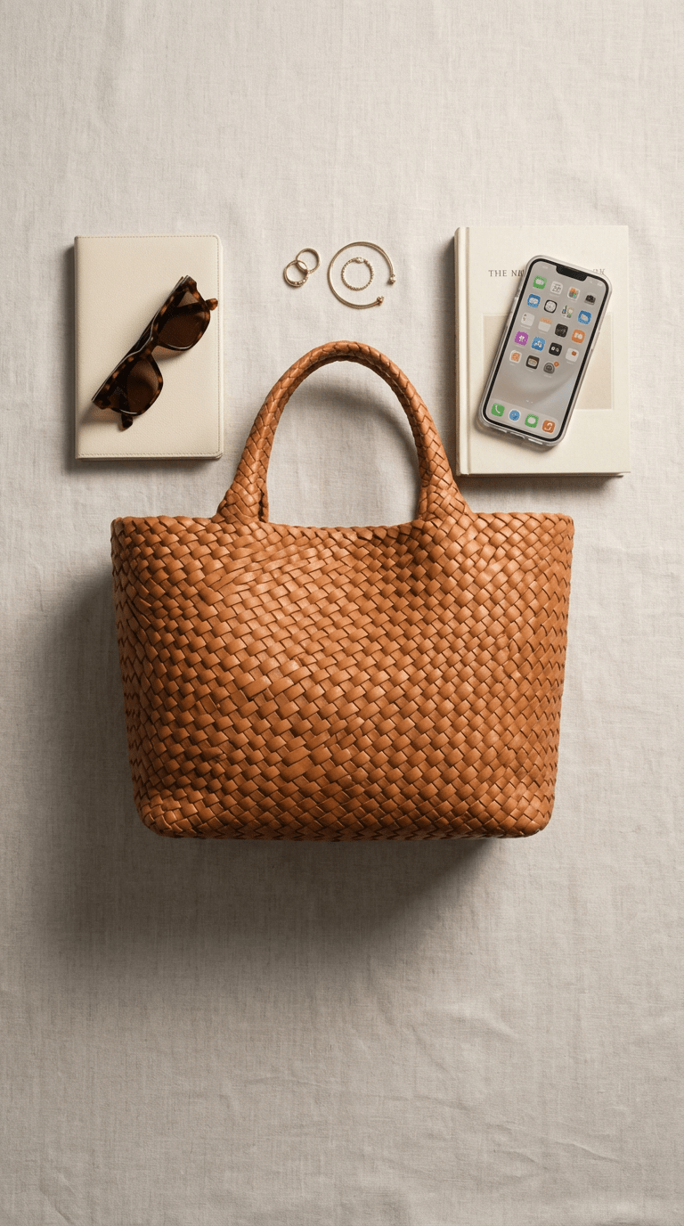 Bolsa tote tejida a mano, vista 8