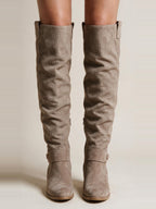Botas altas de caña lisa, vista frontal