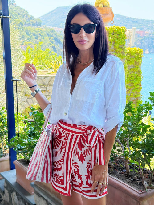 Amapola | falda-short roja