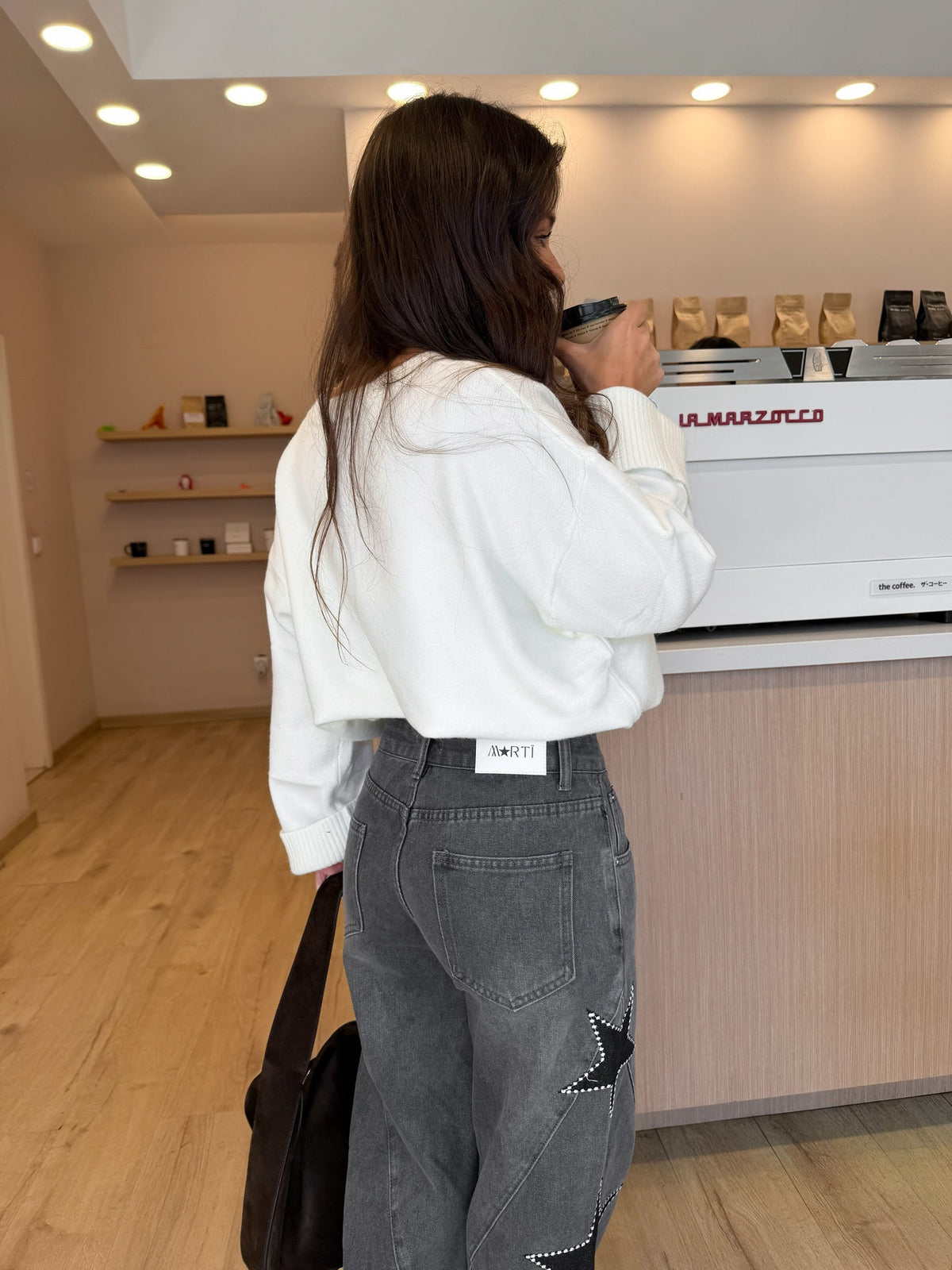 Jeans con estrellas bordadas, Gris, sexta vista