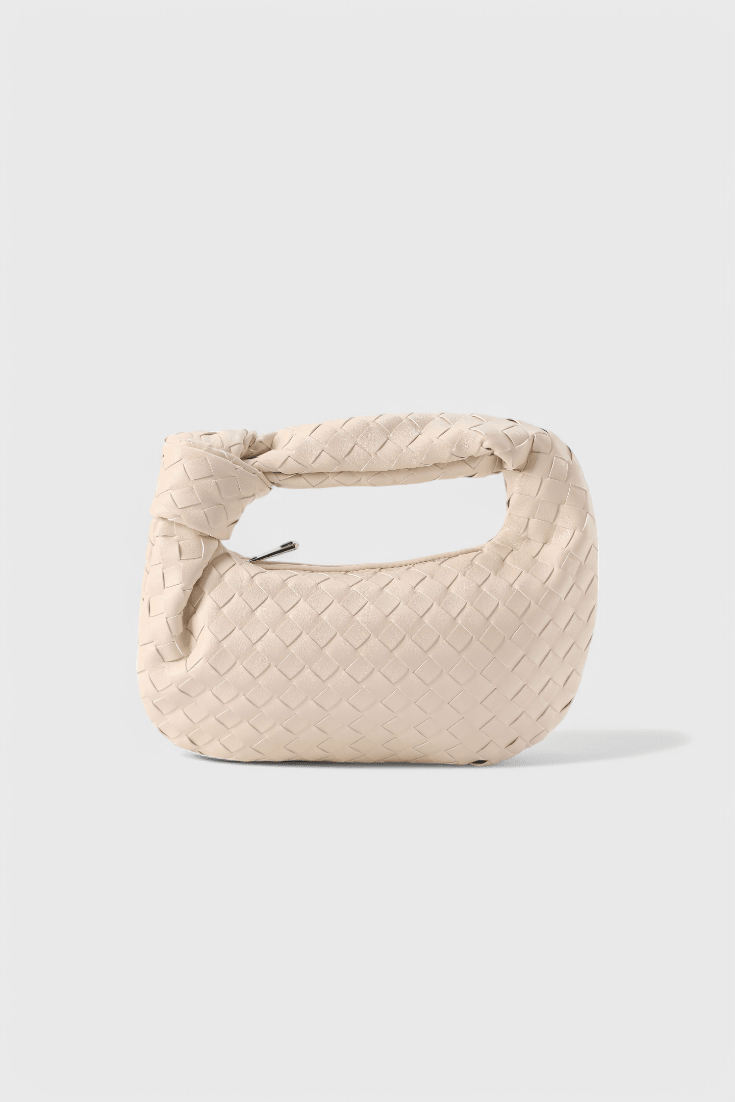 Mini bolsa de mano tejida, tercera vista