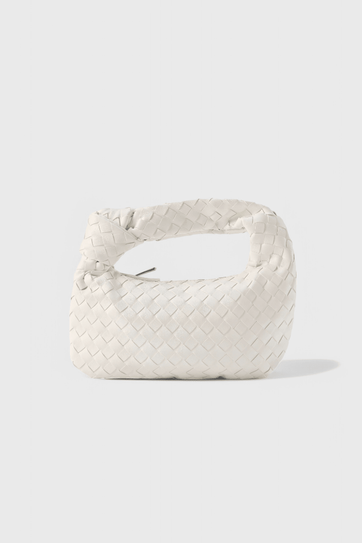 Mini bolsa de mano tejida, quinta vista