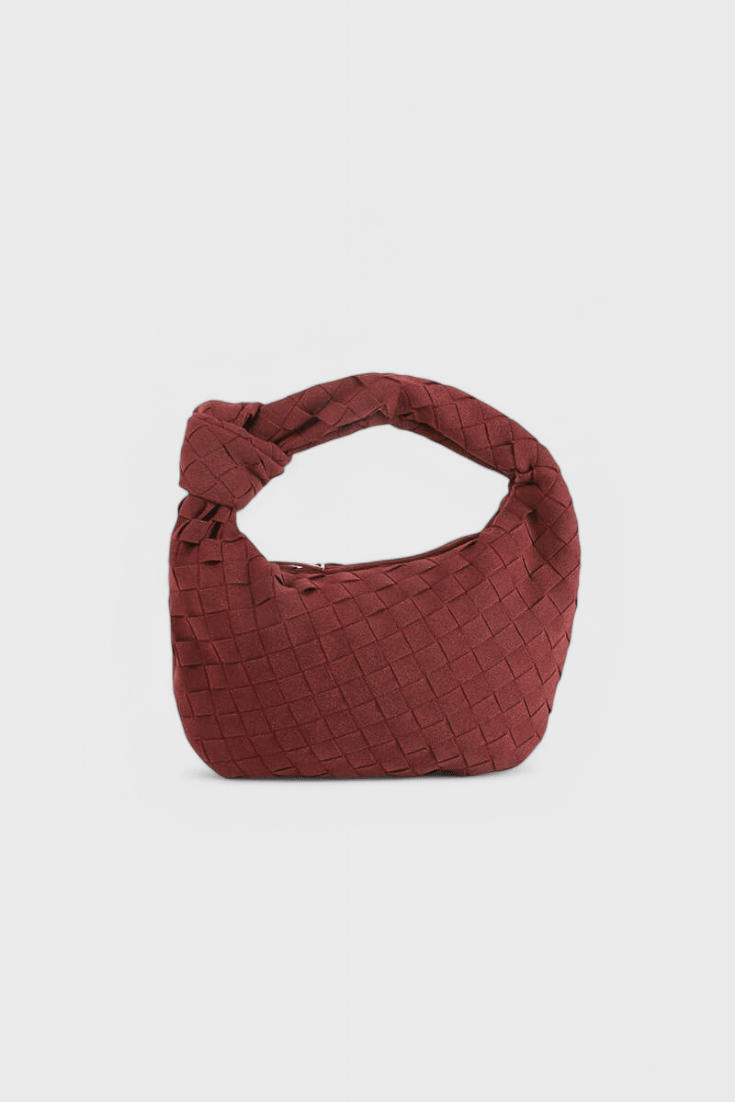 Mini bolsa tejida con nudo, segunda vista