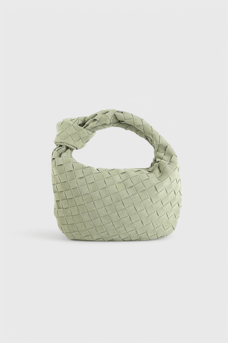 Mini bolsa tejida con nudo, cuarta vista