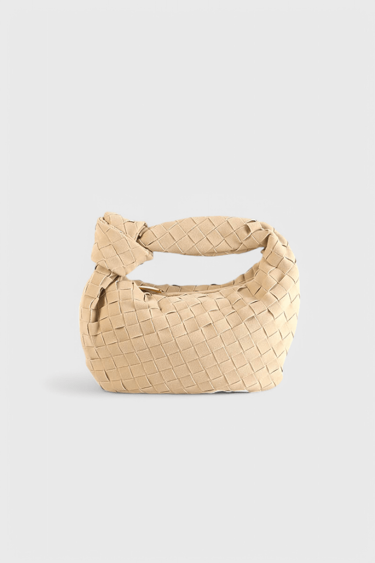 Mini bolsa tejida con nudo, quinta vista