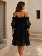 Vittoria | minivestido negro hombros