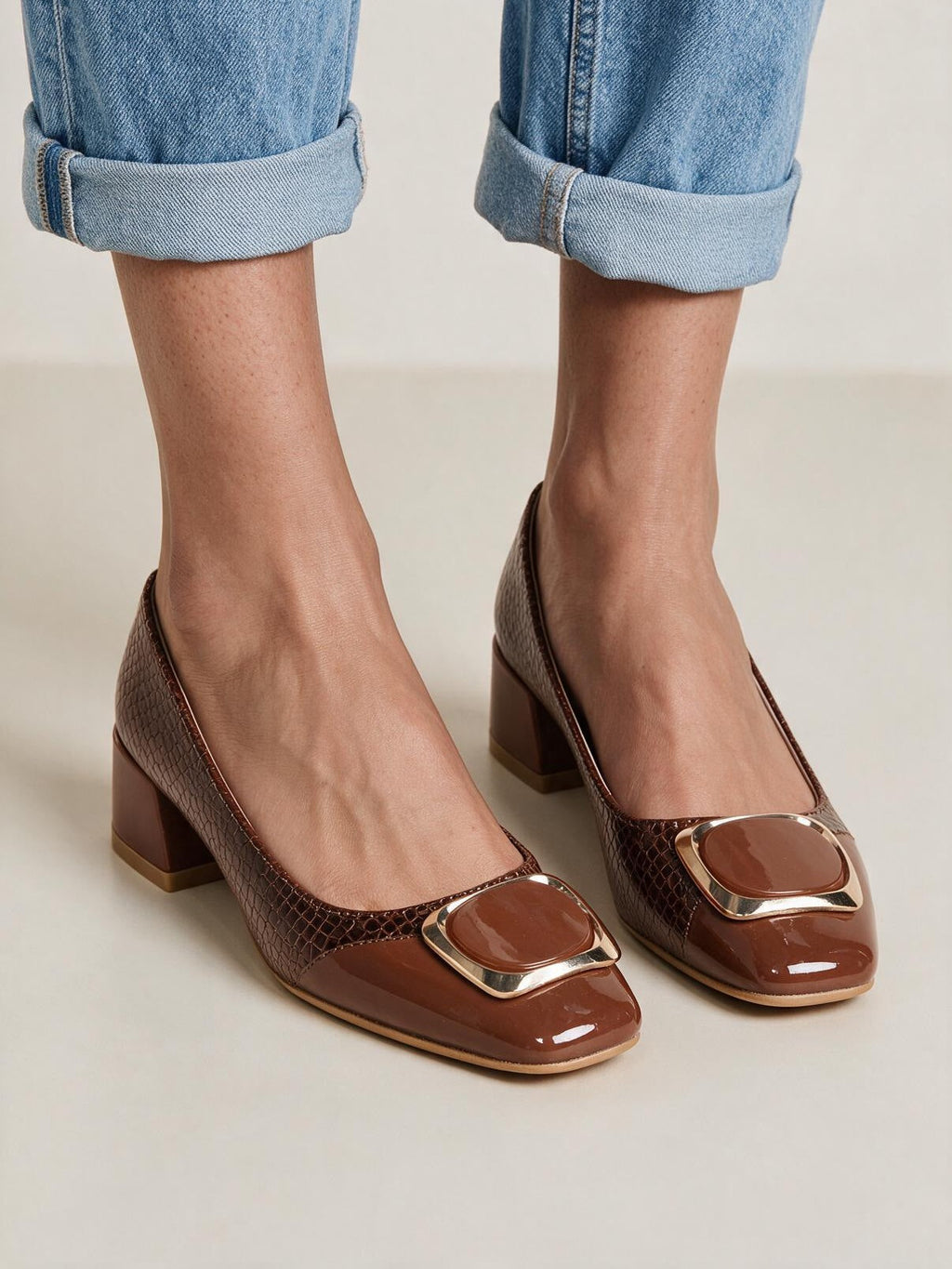 Mocasines de piel con suela suave, color café, tercera vista
