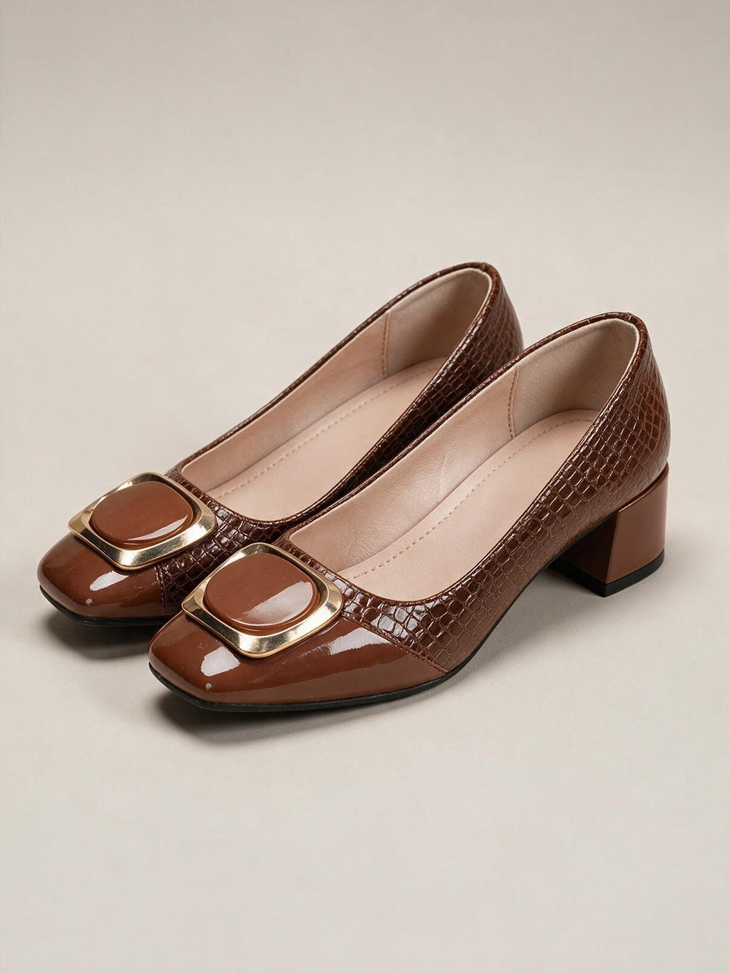 Mocasines de piel con suela suave, color café, cuarta vista