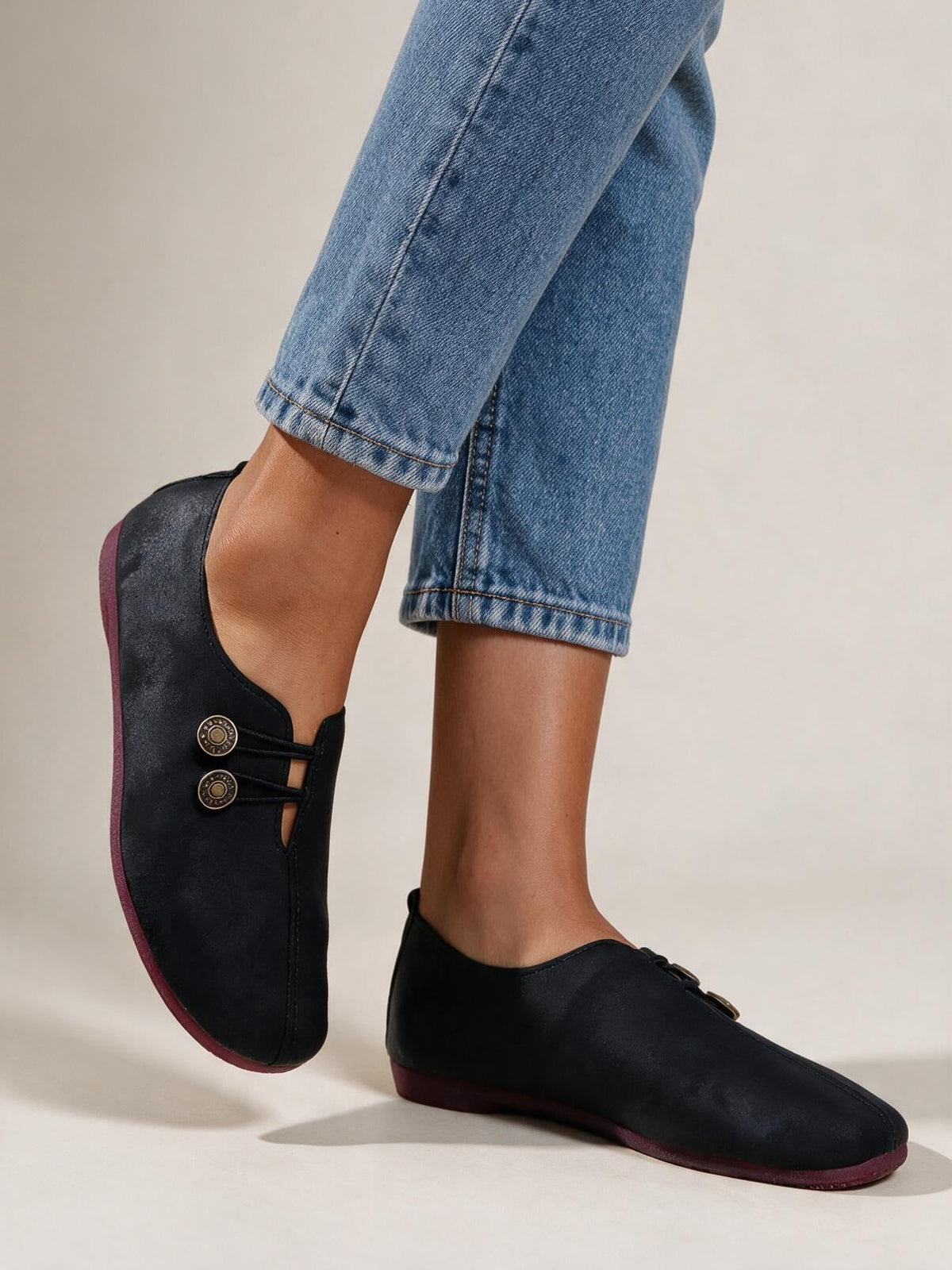 Mocasines clásicos, color negro, segunda vista