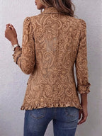 Yuritzi | chamarra estampada con olanes