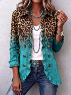 Hermelinda | saco de leopardo degradado con olanes