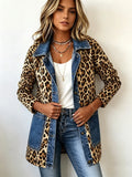 Marisa | chamarra larga de leopardo y mezclilla