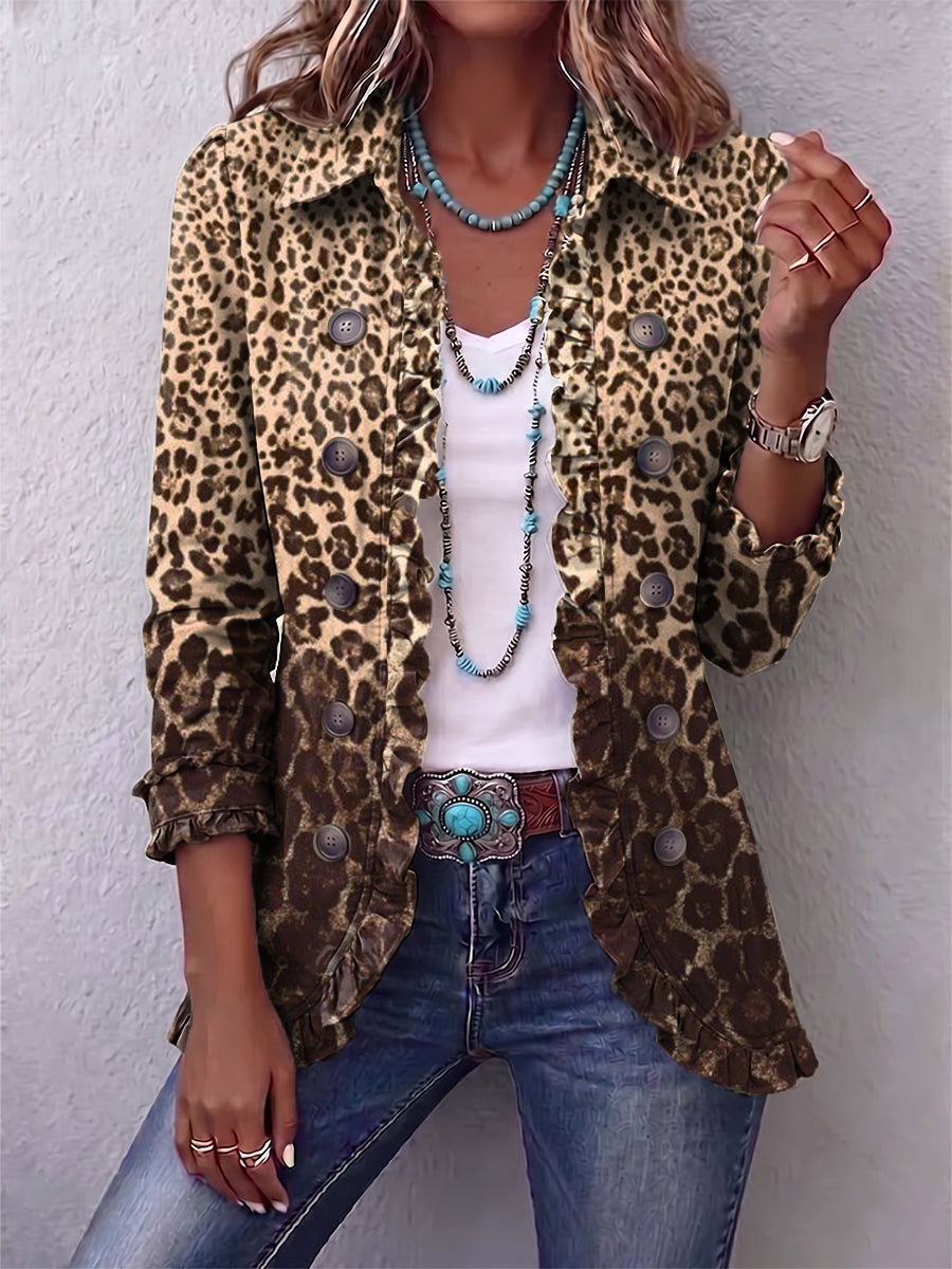Yaretzi | chamarra de leopardo con olanes