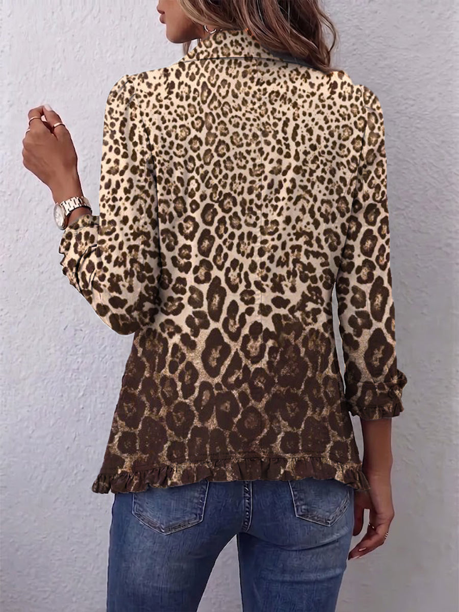 Yaretzi | chamarra de leopardo con olanes