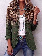 Hermelinda | saco de leopardo degradado con olanes