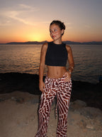 Pantalón fluido con animal print, segunda vista
