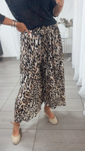 Siena | pantalón plisado de leopardo
