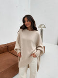 Suéter de mezcla de lana, color beige, vista frontal (2)