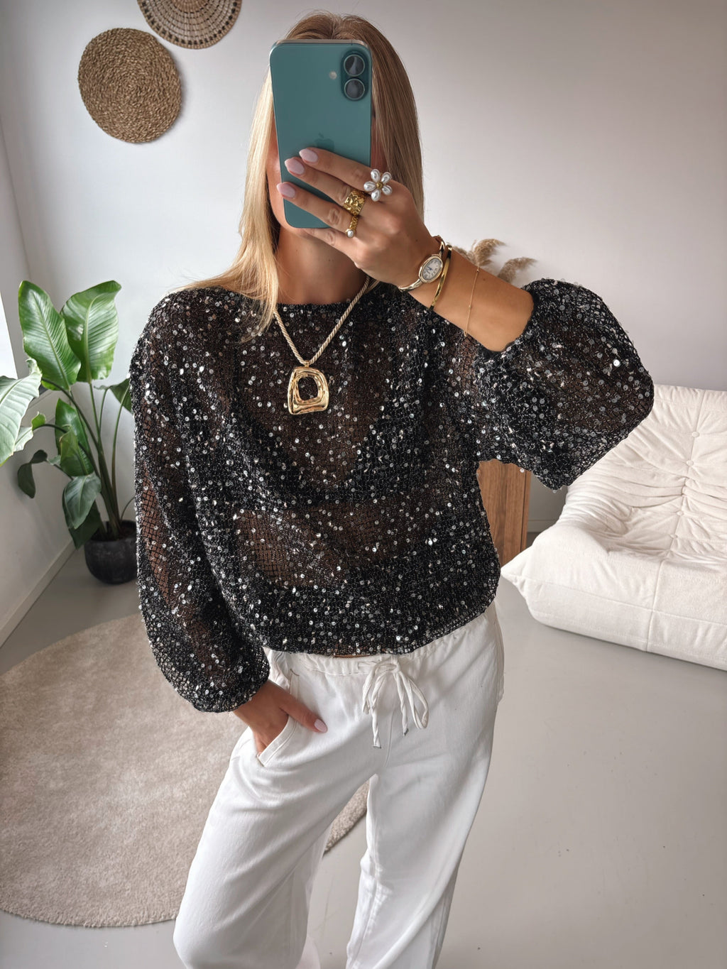 Brillante | top de lentejuelas