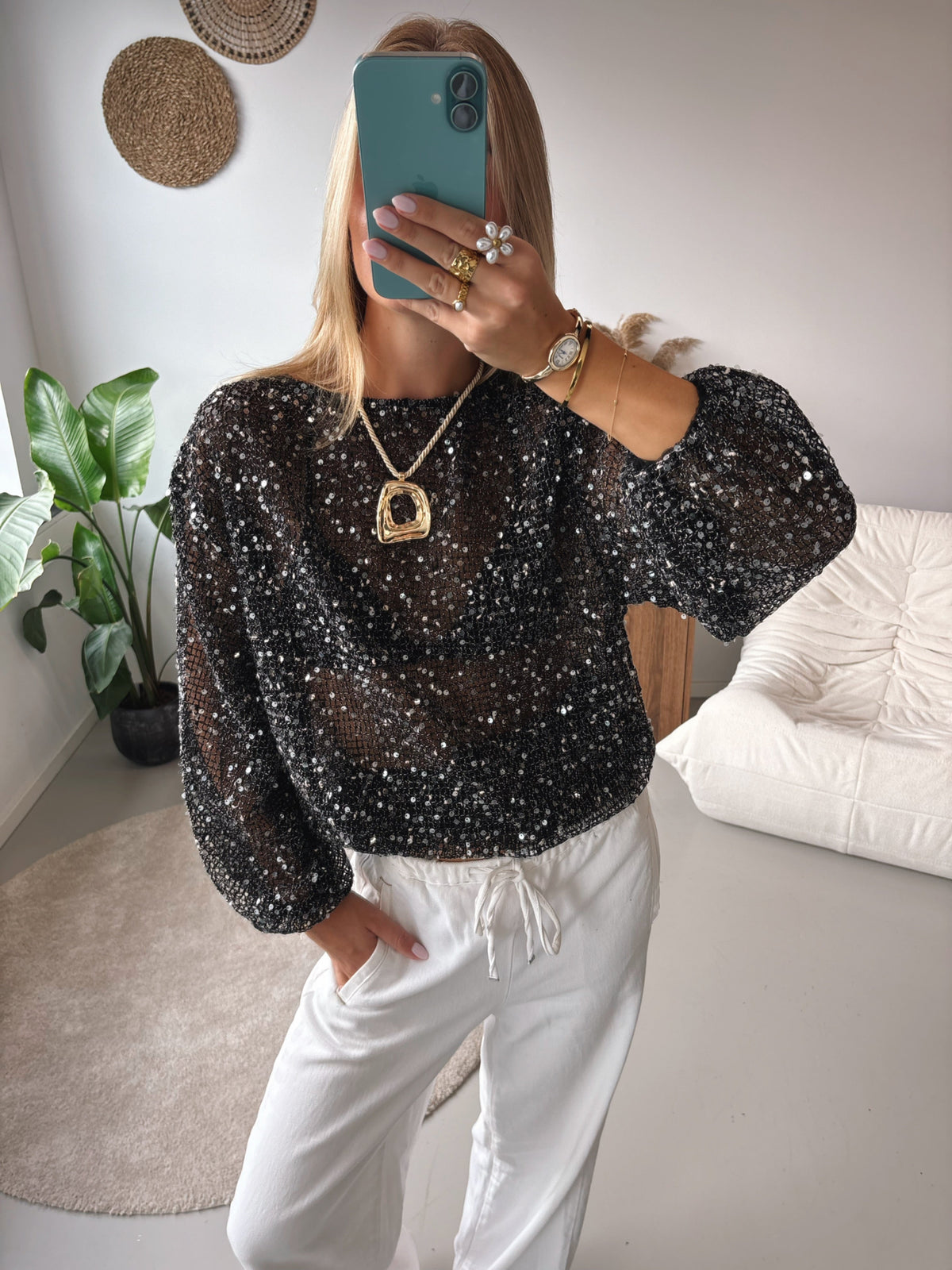 Brillante | top de lentejuelas