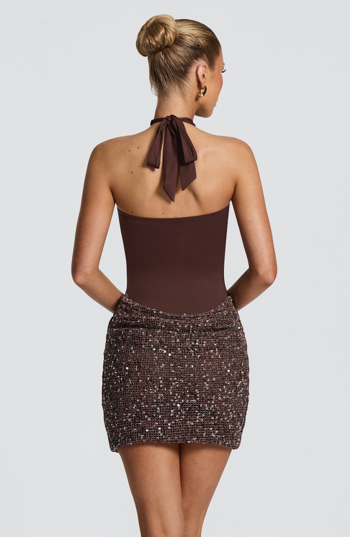 Solea | vestido corto halter cruzado