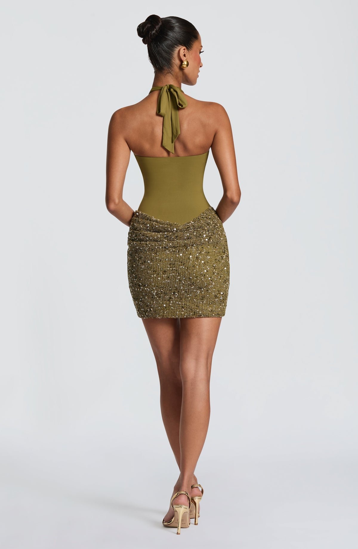 Solea | vestido corto halter cruzado
