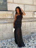 Vestido de lunares, Negro, vista frontal