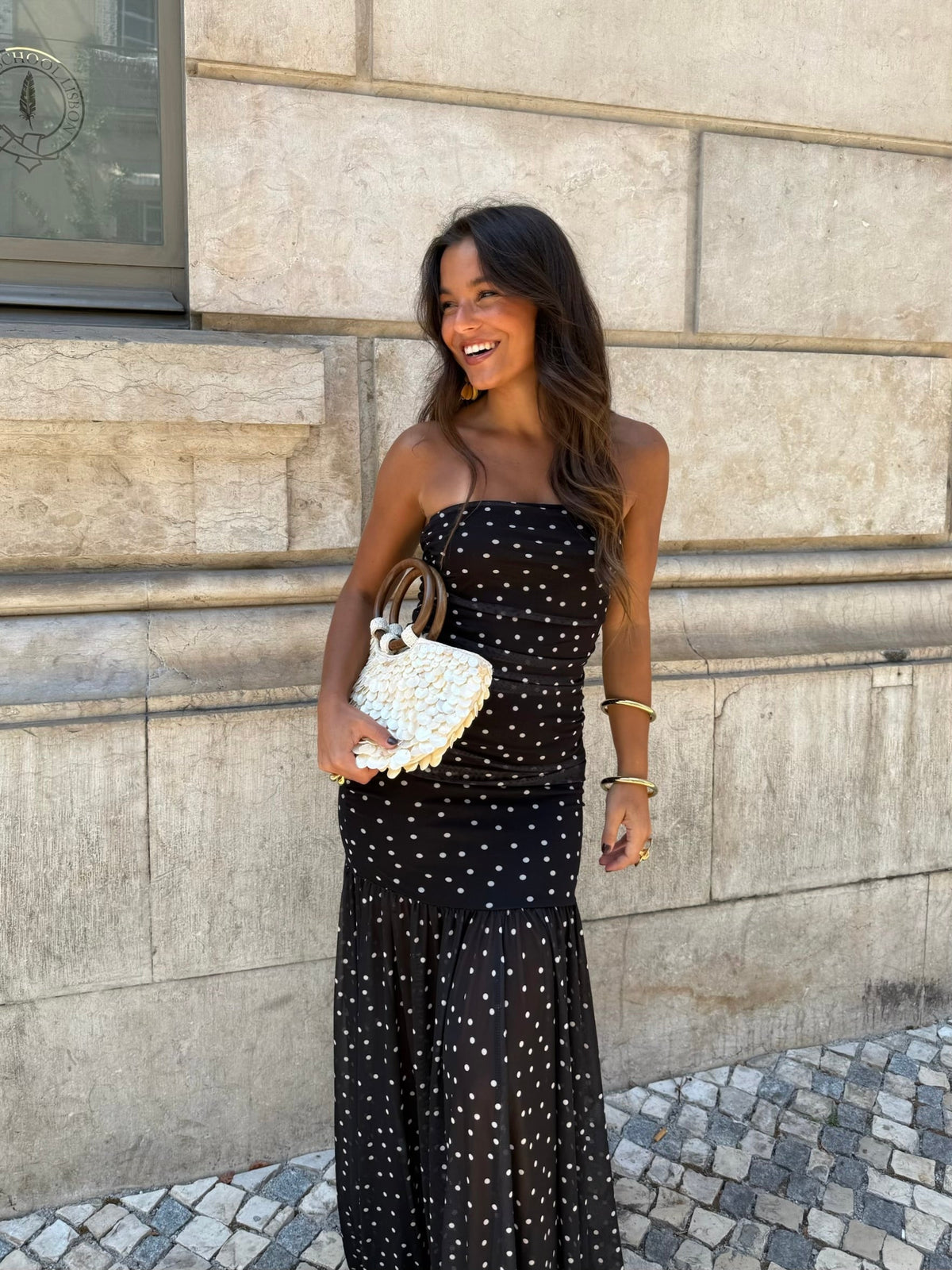 Vestido de lunares, Negro, quinta vista