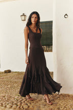 Samara | vestido largo con olanes