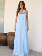 Vestido de tirantes de caída ligera, tercera vista