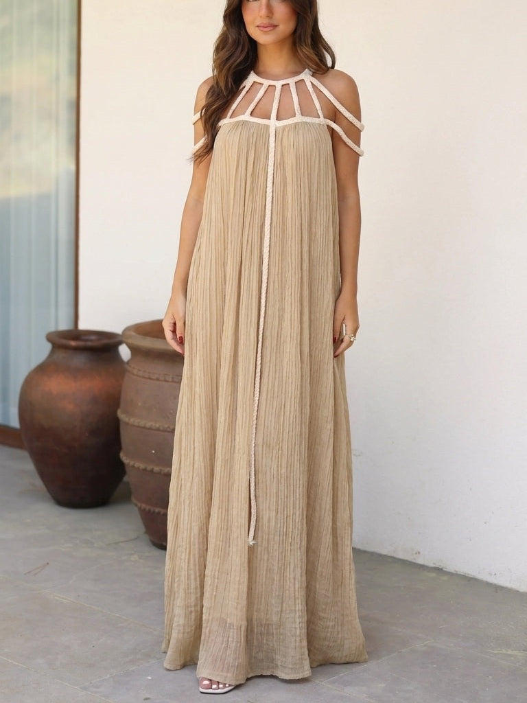 Vestido de tirantes de caída ligera, vista frontal