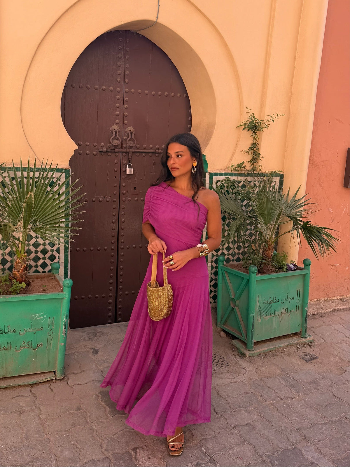 Rebeca | vestido de tul fucsia