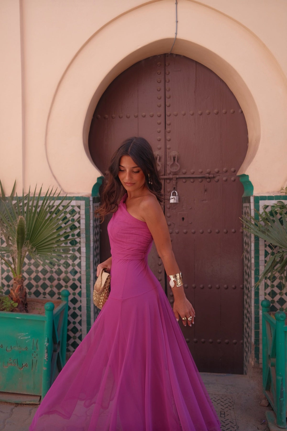 Rebeca | vestido de tul fucsia